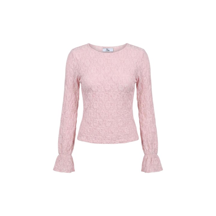 I am camiseta de mujer rosa empolvado T2517 detalle frontal