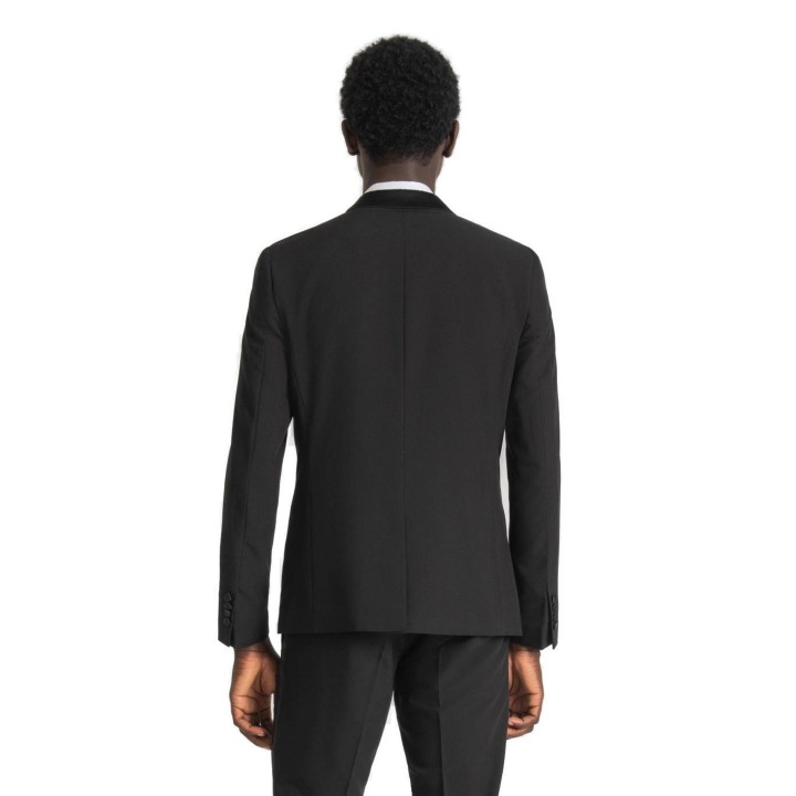Blazer negro de hombre Antony Morato vista posterior sobre modelo