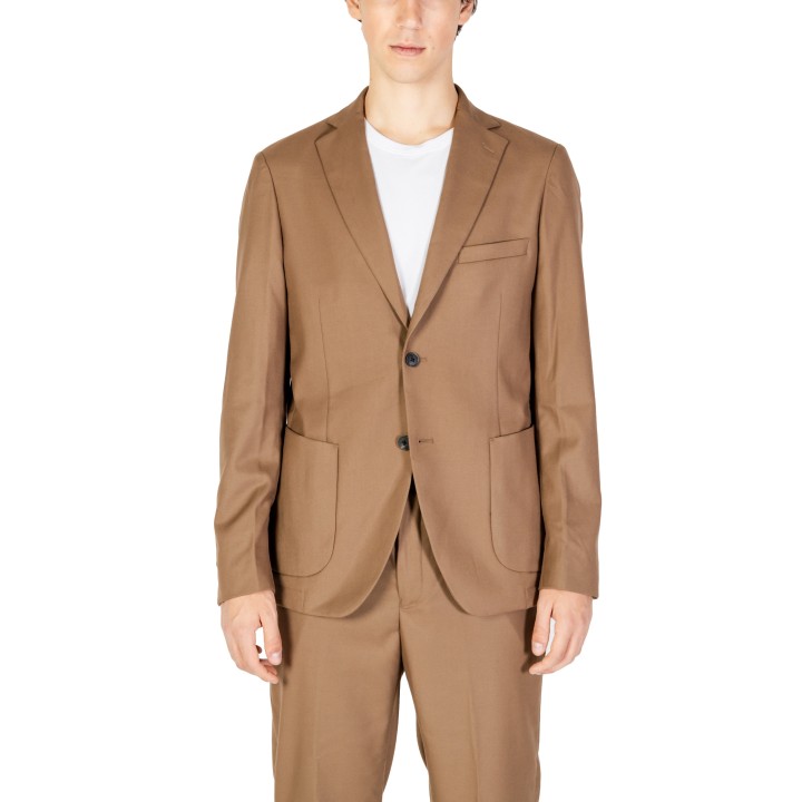 Blazer de hombre Hamaki-Ho GAI1579H beige oscuro vista frontal