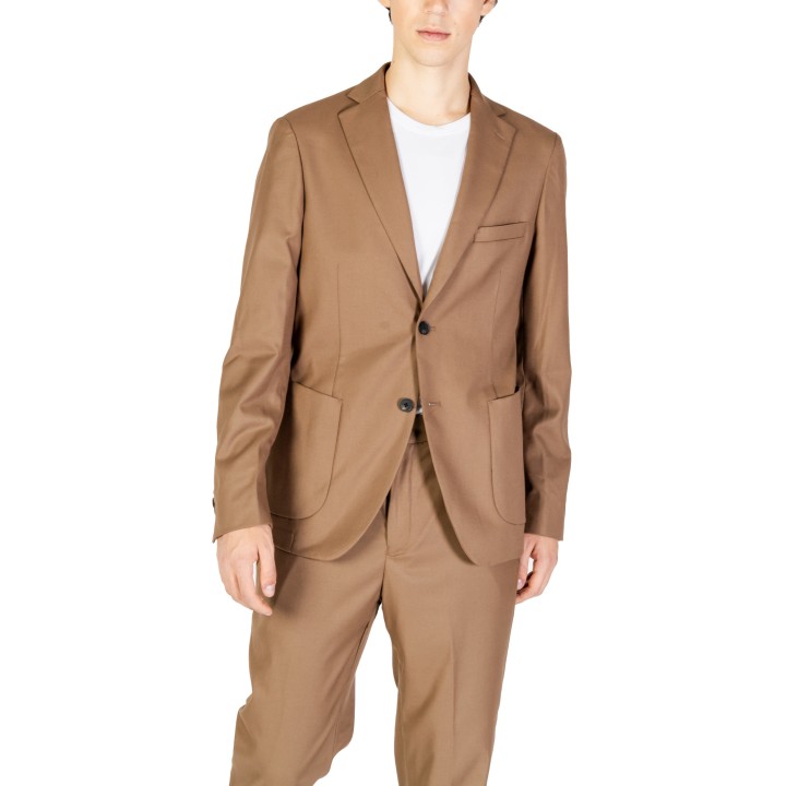 Blazer de hombre Hamaki-Ho GAI1579H beige oscuro vista frontal
