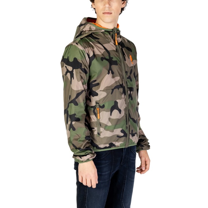 U.S. Polo Assn. chaqueta de hombre verde oliva camuflaje vista tres cuartos