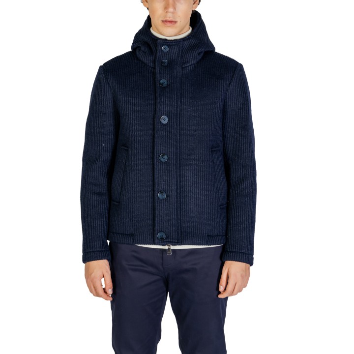 Hydra Clothing chaqueta de hombre azul texturizada vista frontal