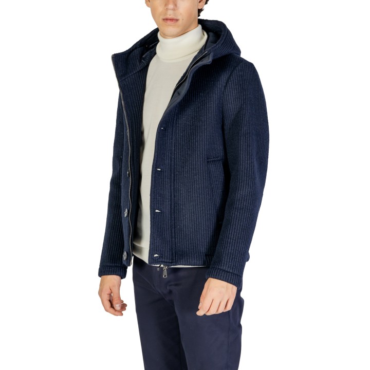 Hydra Clothing chaqueta de hombre azul texturizada vista tres cuartos