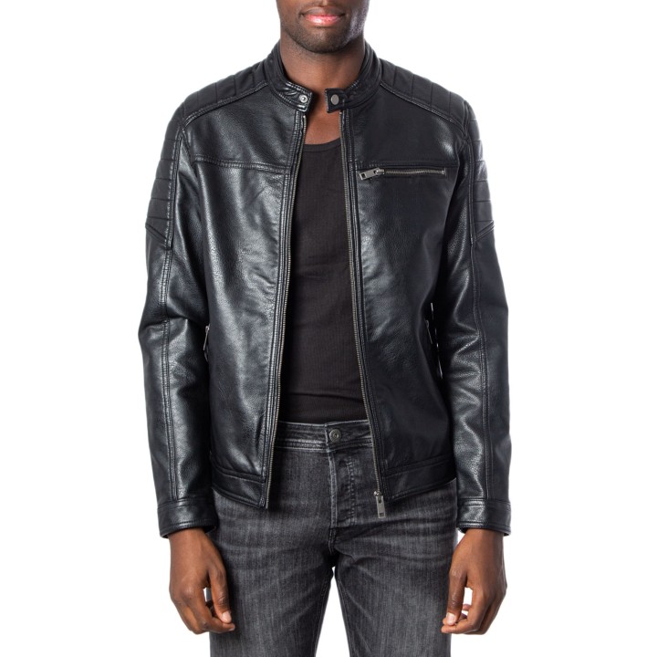Chaqueta Jack Jones JJEROCKY NOOS negra para hombre vista frontal