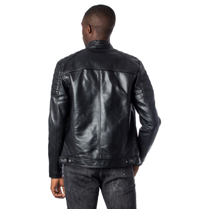 Chaqueta Jack Jones JJEROCKY NOOS negra para hombre vista posterior