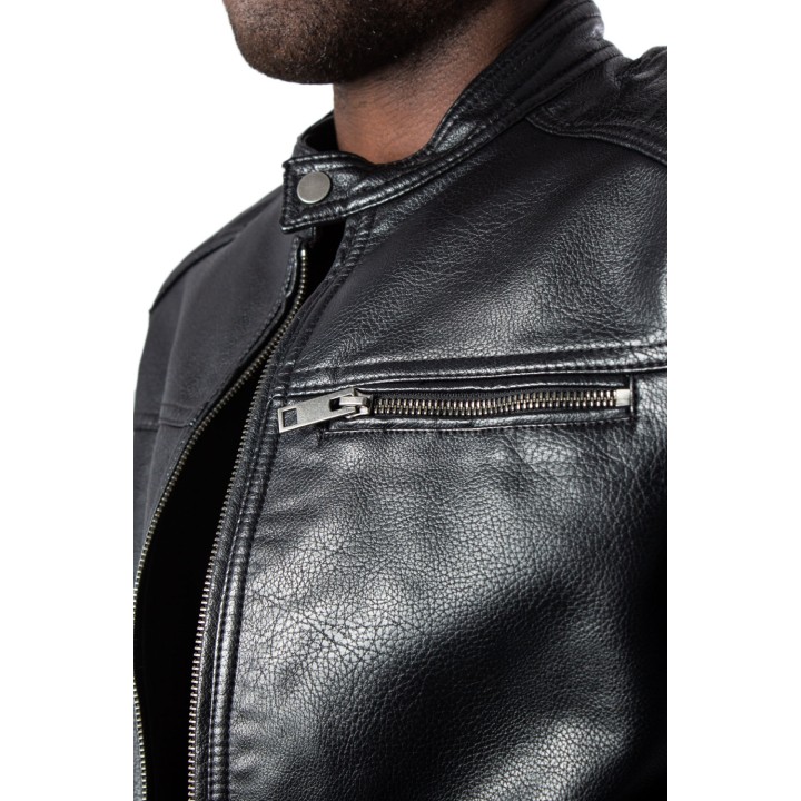 Detalle de chaqueta Jack Jones JJEROCKY NOOS negra para hombre