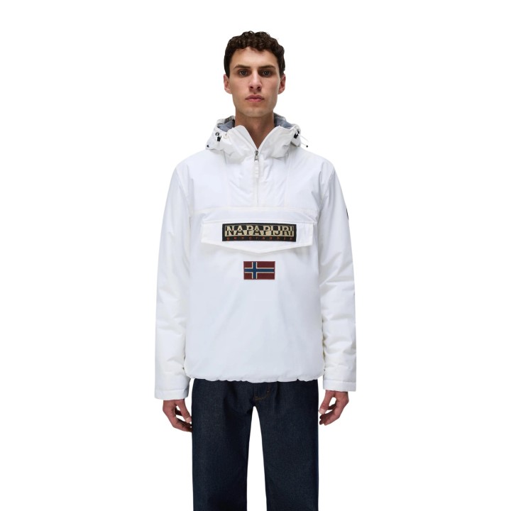 Napapijri Rainforest Winter 3 chaqueta blanca de hombre vista frontal