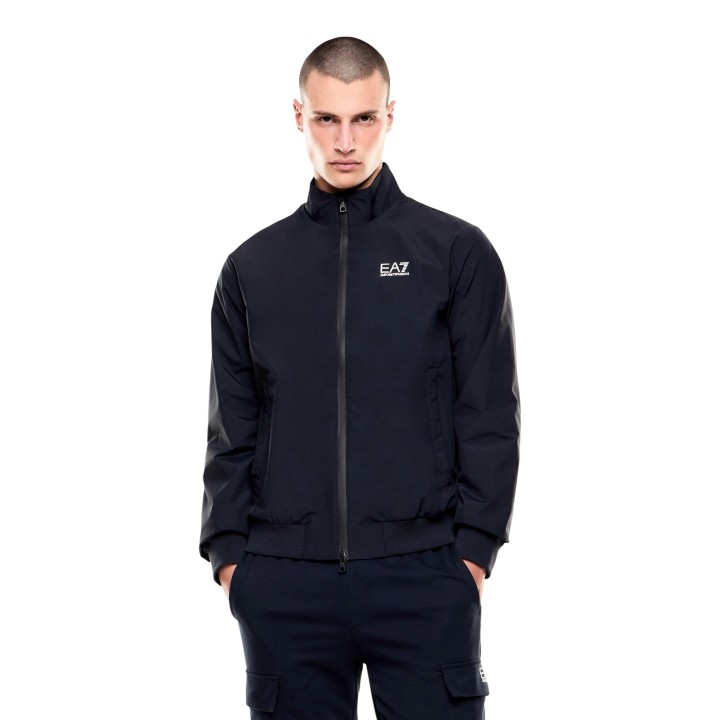 Chaqueta EA7 para hombre negra vista frontal