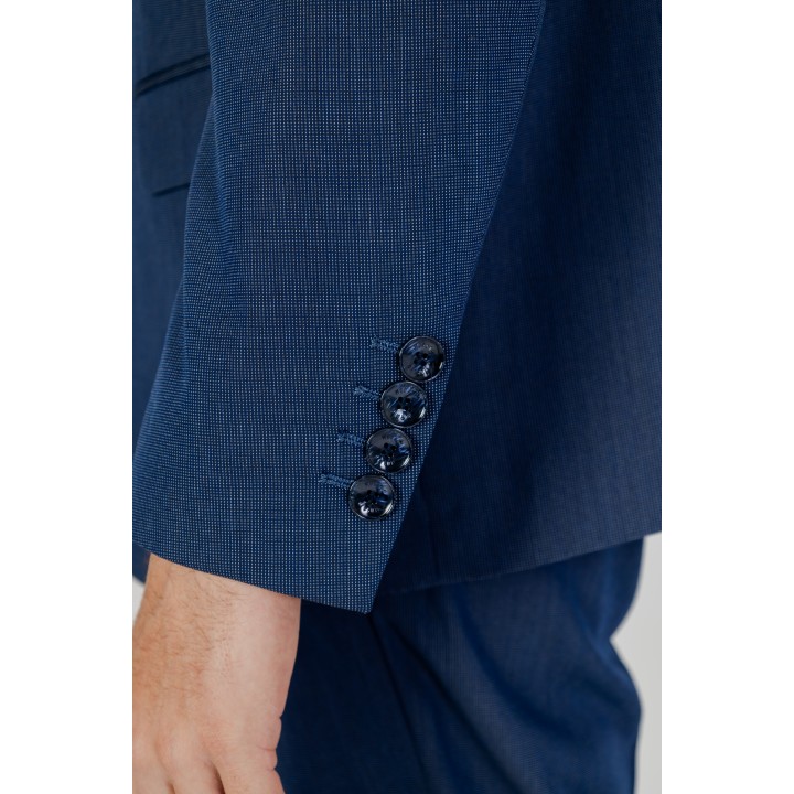 Detalle de manga y botones del blazer azul Antony Morato CORA para hombre