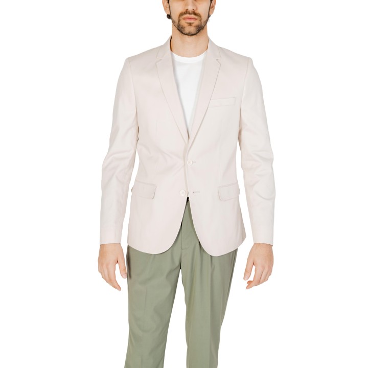 Antony Morato blazer de hombre color crema Bonnie MMJS00044-FA800164 vista frontal