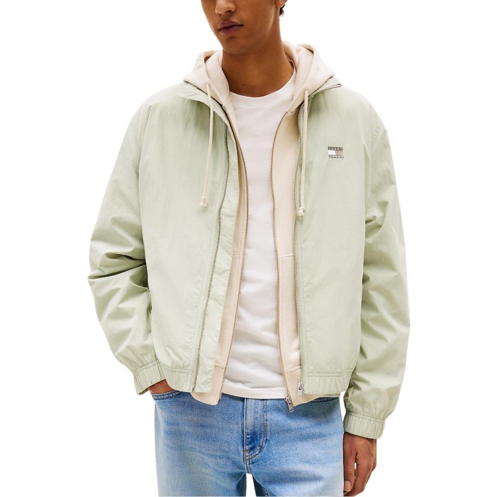 Chaqueta verde de hombre Tommy Hilfiger Jeans TJM Essential Jacket vista frontal
