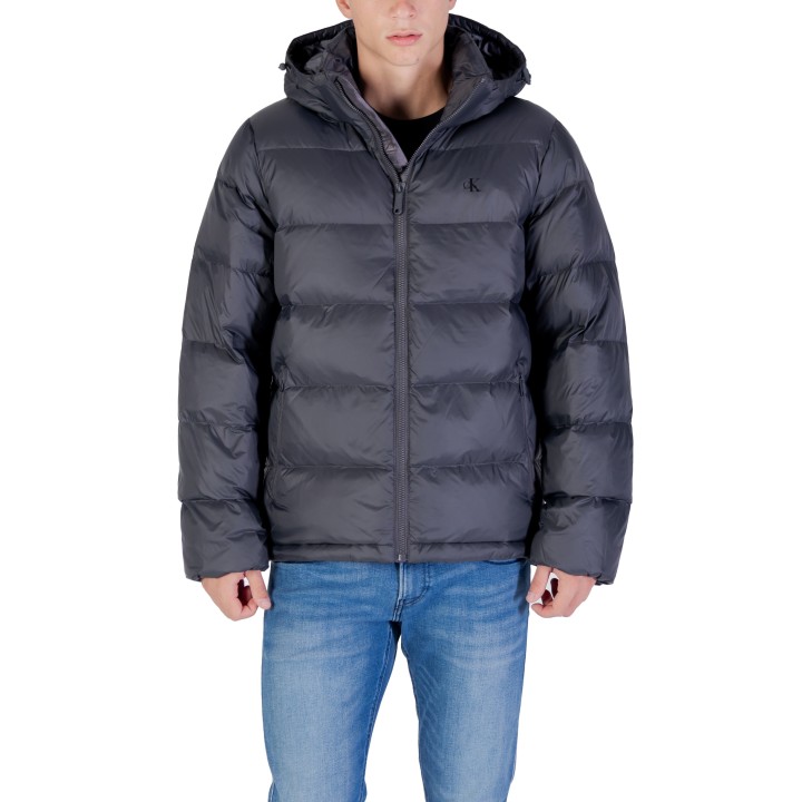 Chaqueta acolchada de nylon Calvin Klein Jeans para hombre en color antracita vista frontal