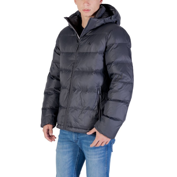 Chaqueta acolchada de nylon Calvin Klein Jeans para hombre en color antracita vista de tres cuartos