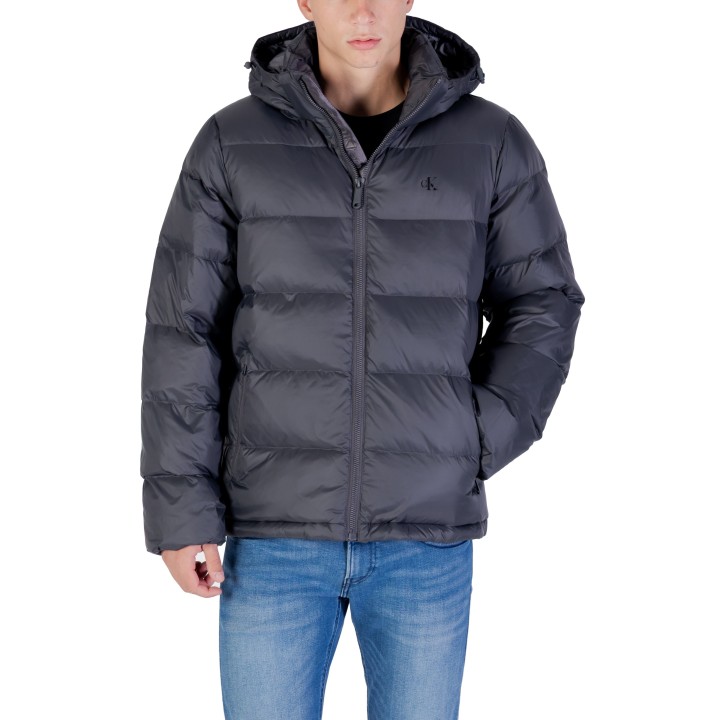 Chaqueta acolchada de nylon Calvin Klein Jeans para hombre en color antracita vista frontal