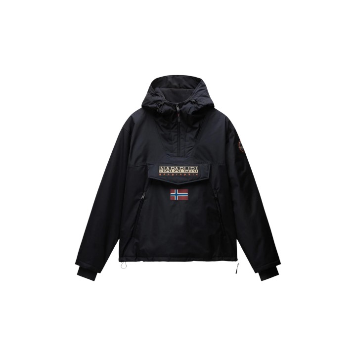 Napapijri Rainforest Next NP0A4IB9 chaqueta negra para hombre vista frontal