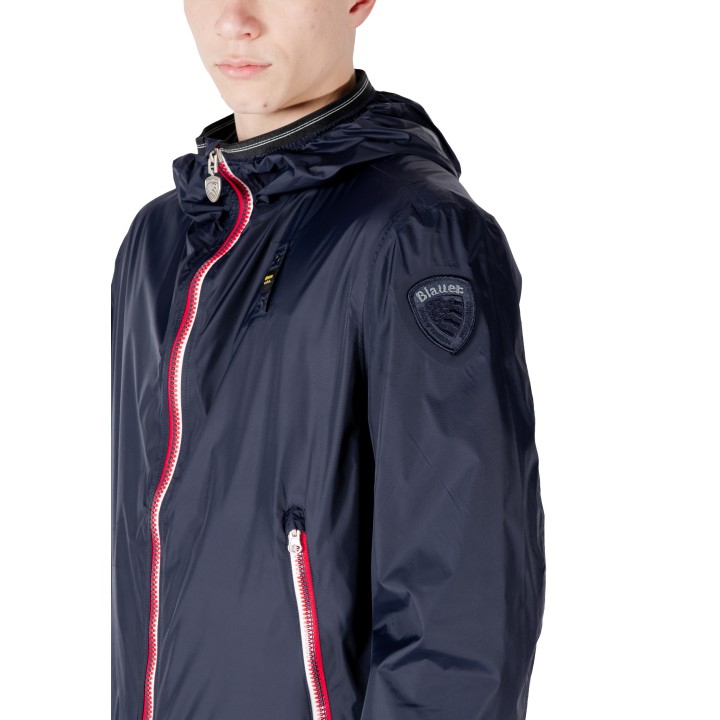 Detalle de chaqueta Blauer. Dodge azul para hombre