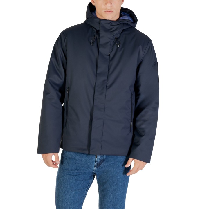 Abrigo azul de hombre EA7 Caban Coat 7M000689 AF15952 vista frontal