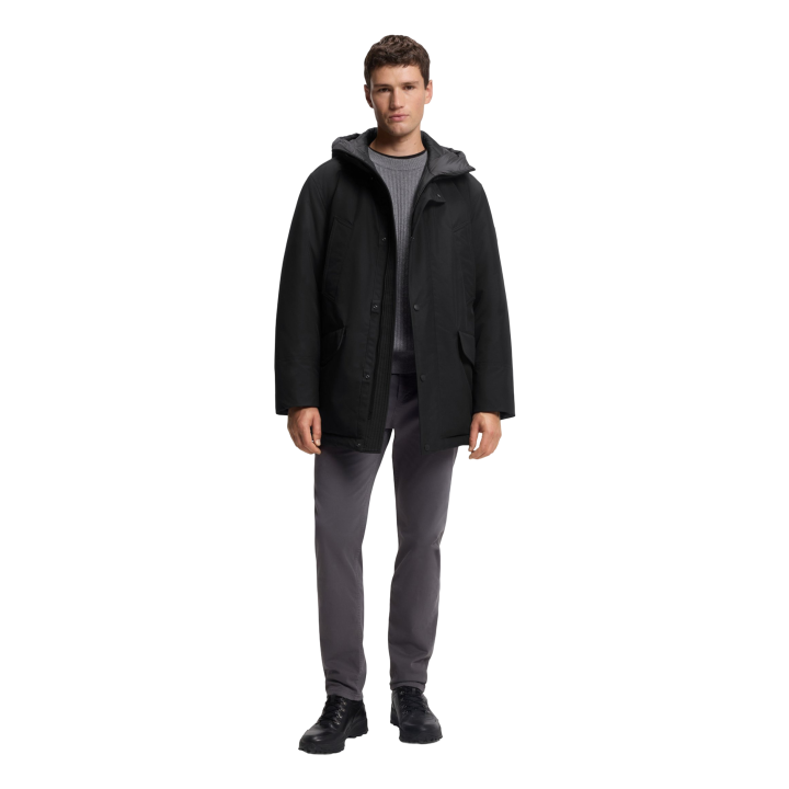 Chaqueta Boss Osiass1 negra de hombre vista frontal completa
