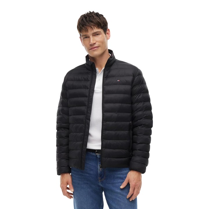 Chaqueta acolchada negra de hombre Tommy Hilfiger Jeans vista frontal