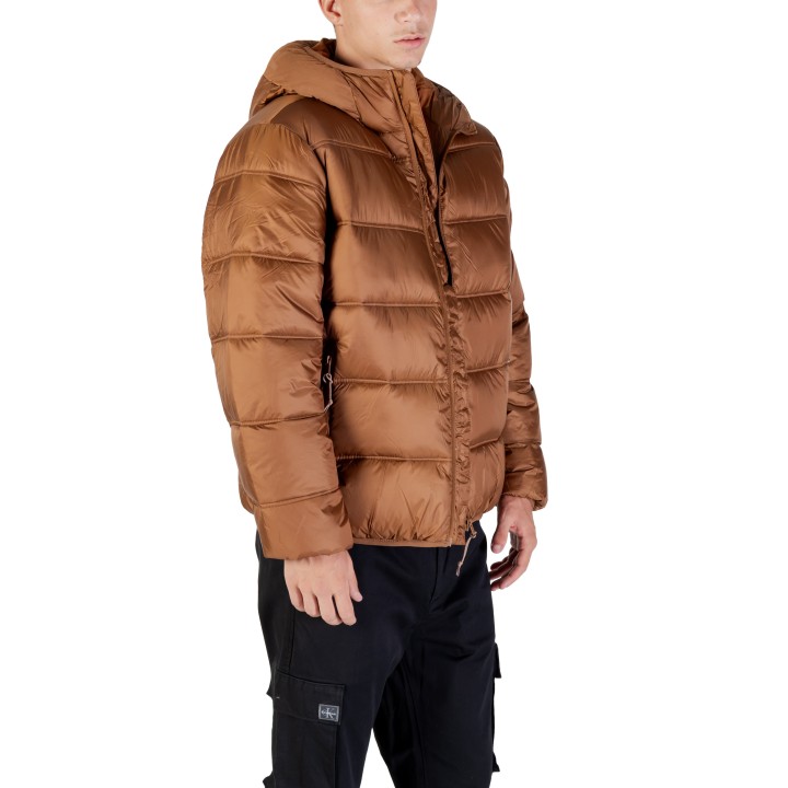 Chaqueta acolchada marrón de hombre Tommy Hilfiger Jeans vista lateral