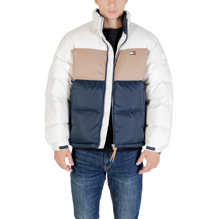 Chaqueta acolchada de hombre Tommy Hilfiger Jeans Alaska Down Sour Cream abierta de frente