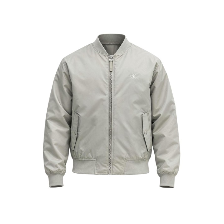 Calvin Klein Jeans chaqueta bomber verde para hombre vista frontal de la prenda