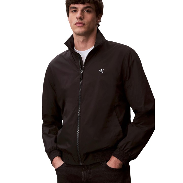 Calvin Klein Jeans chaqueta Harrington negra para hombre vista frontal