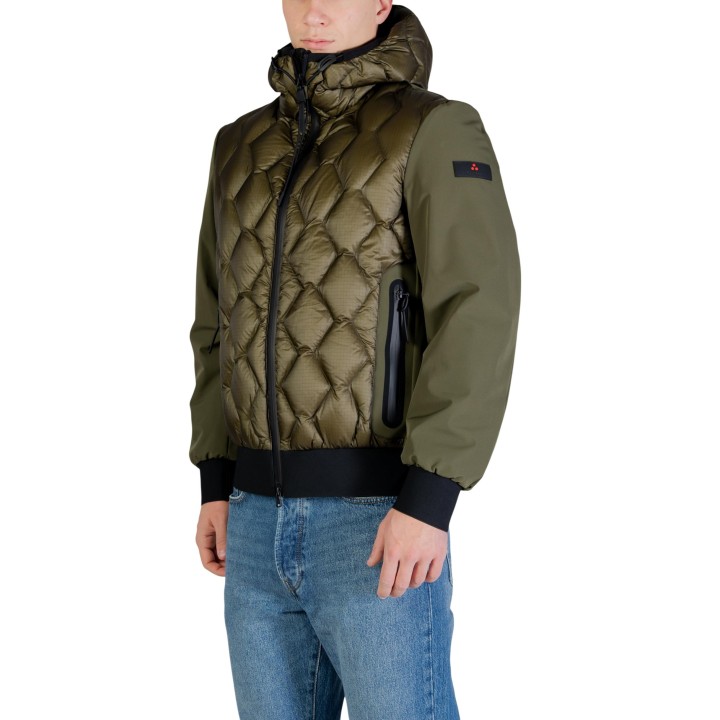 Peuterey chaqueta acolchada de hombre verde vista de tres cuartos