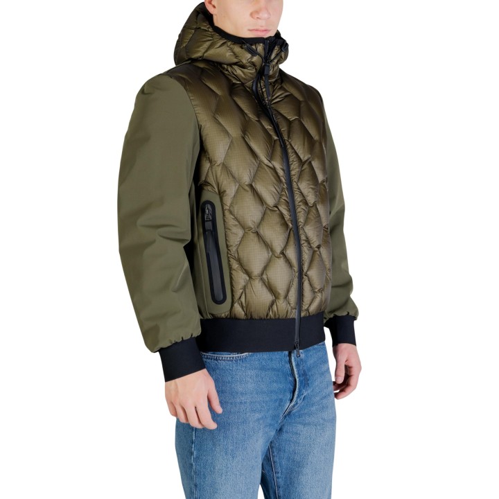 Peuterey chaqueta acolchada de hombre verde vista de tres cuartos