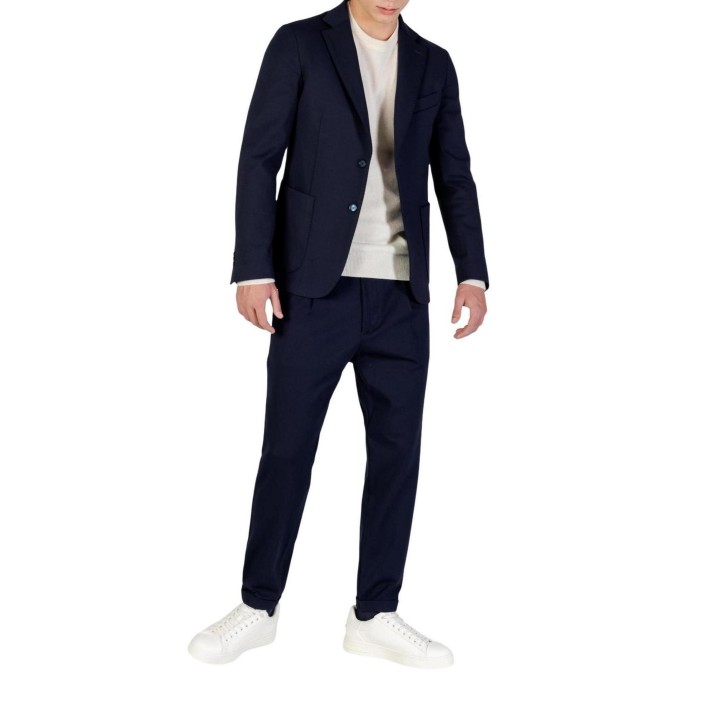 Blazer YOS BLS013 azul para hombre en vista frontal completa