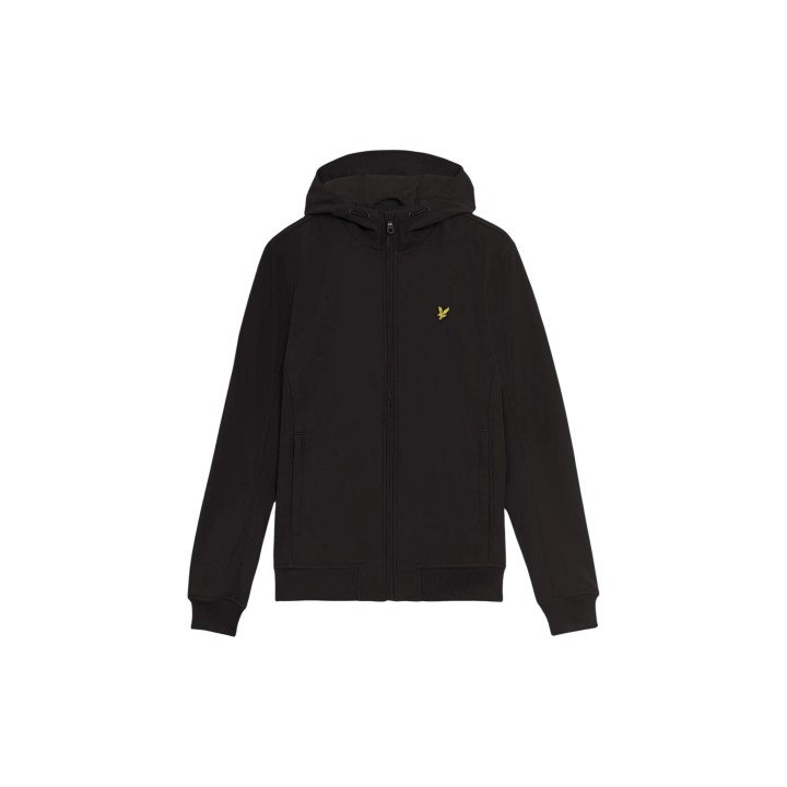 Lyle & Scott parka softshell negra de hombre JK2110V en vista frontal