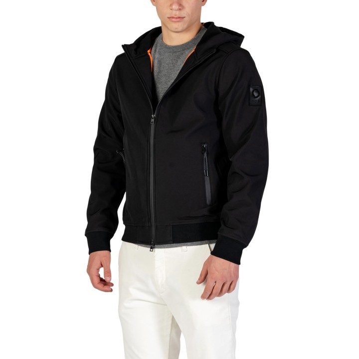Chaqueta negra de hombre YOS GB003038U en vista de tres cuartos