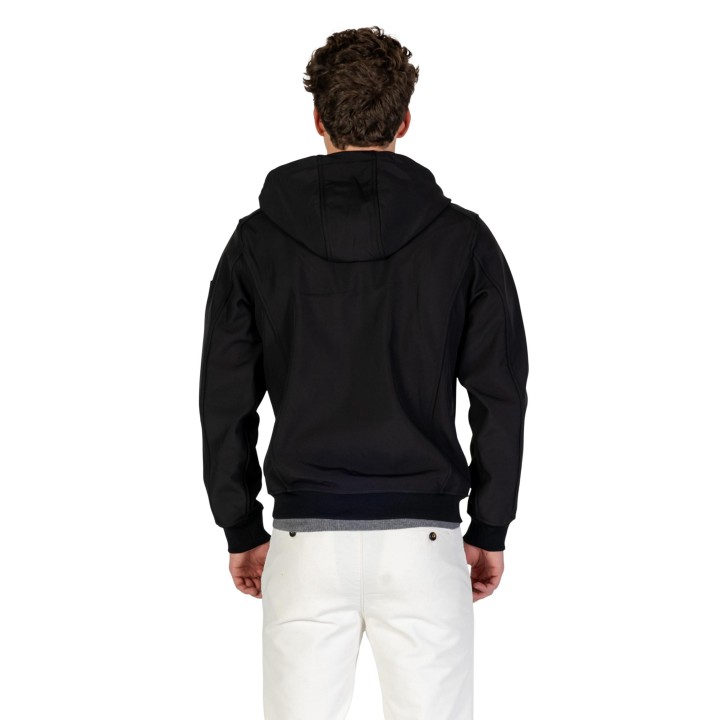 Chaqueta negra de hombre YOS GB003038U en vista posterior