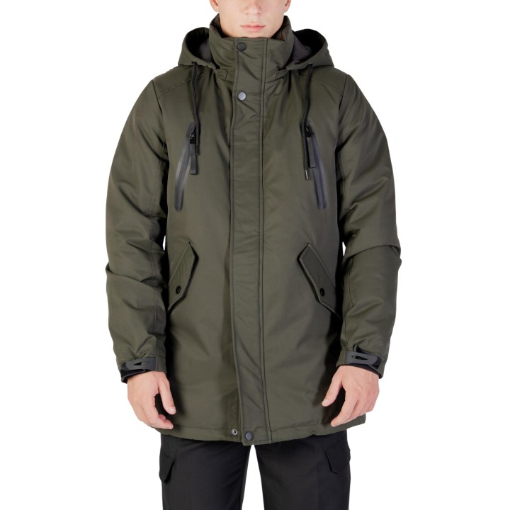 Hydra Clothing chaqueta de hombre verde oscuro vista frontal
