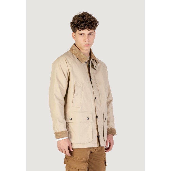YOS chaqueta de hombre beige AFI5GC011390U vista tres cuartos