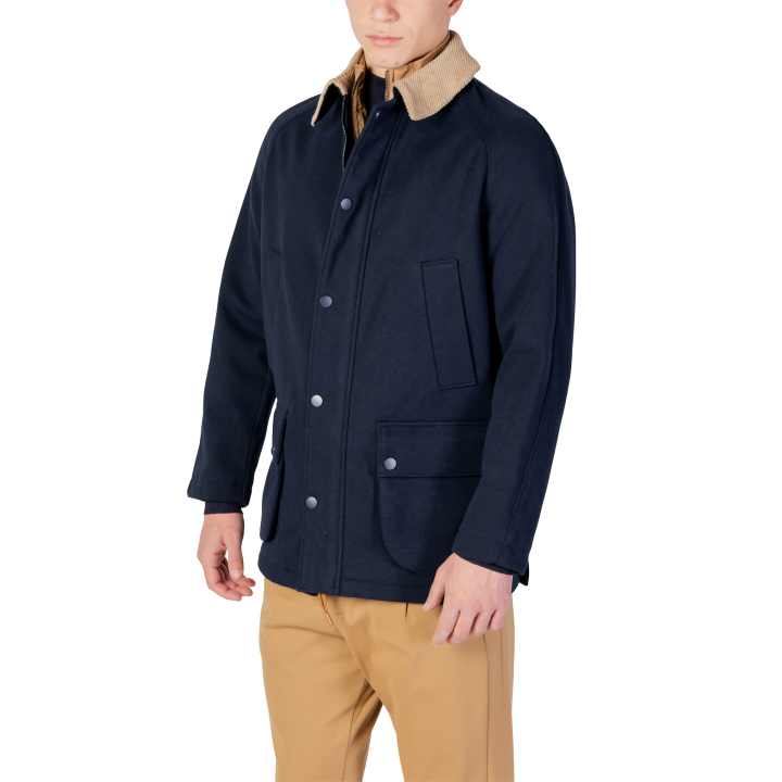 Chaqueta azul de hombre YOS LGI5GC011309U vista de tres cuartos