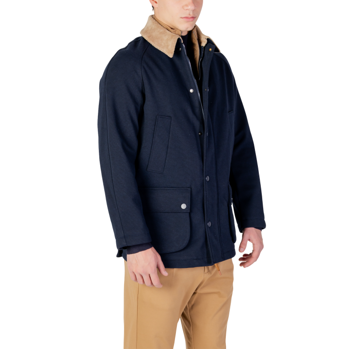 Chaqueta azul de hombre YOS LGI5GC011309U vista de tres cuartos