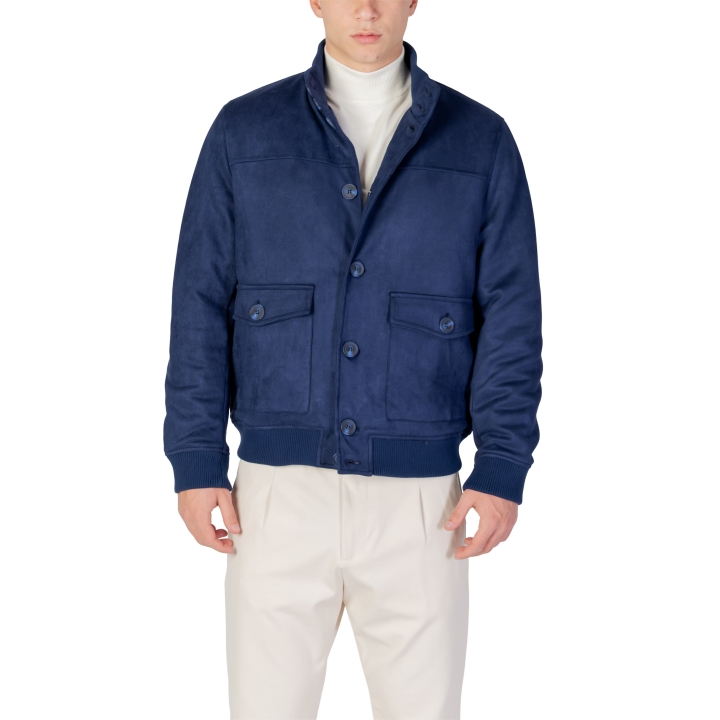 YOS chaqueta de hombre 2751 azul claro de ante vista frontal