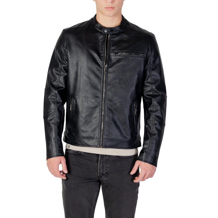 Chaqueta YOS 002 TOTTENAM negra para hombre vista frontal