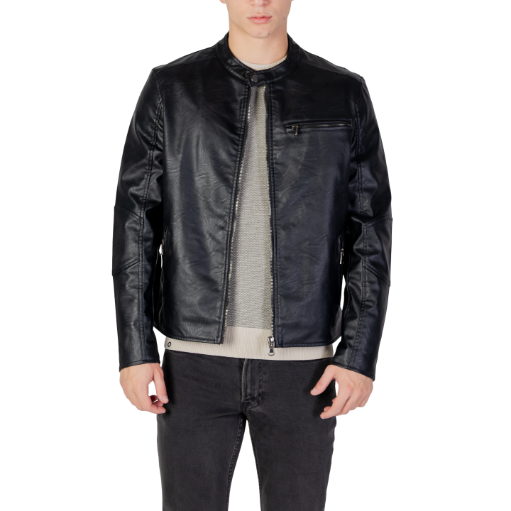 Chaqueta YOS 002 TOTTENAM negra para hombre vista frontal abierta