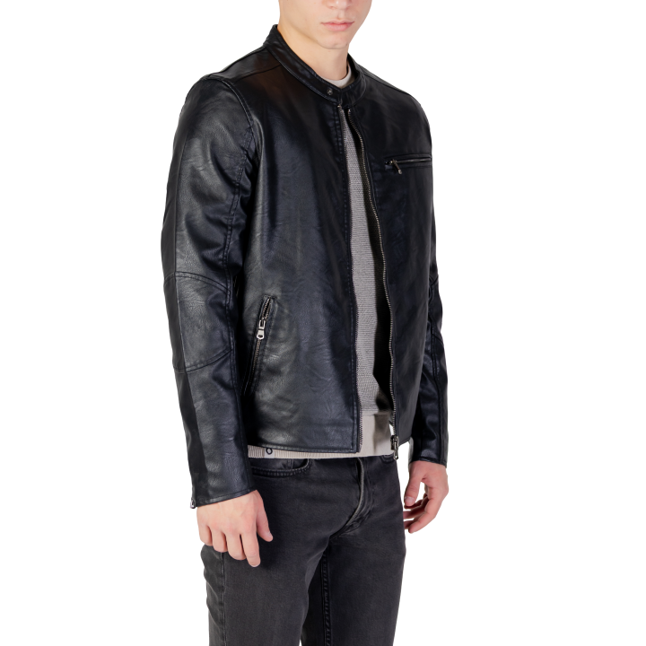 Chaqueta YOS 002 TOTTENAM negra para hombre vista de tres cuartos
