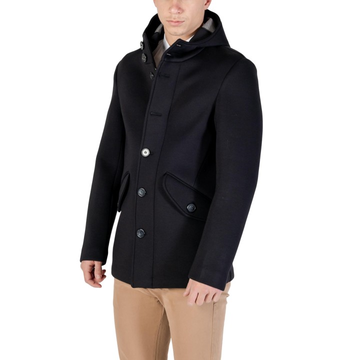 YOS BOB T601 chaqueta de hombre negra vista tres cuartos
