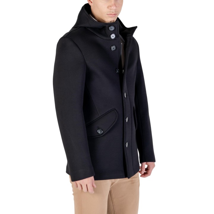 YOS BOB T601 chaqueta de hombre negra vista tres cuartos