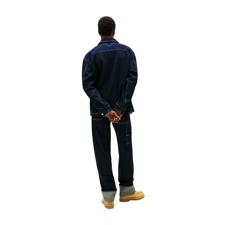 Chaqueta de hombre Tommy Hilfiger Jeans DM0DM22419 en denim oscuro vista posterior