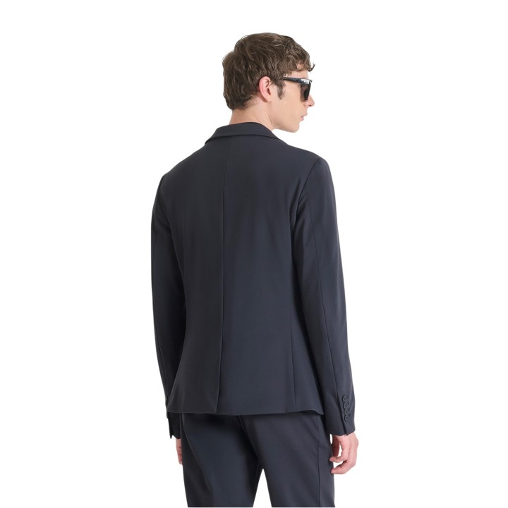 Antony Morato blazer de hombre azul slim vista posterior de tres cuartos