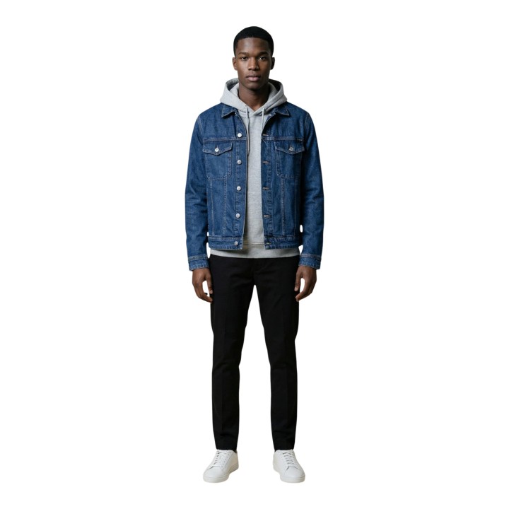 Chaqueta vaquera Replay para hombre en azul vista frontal completa