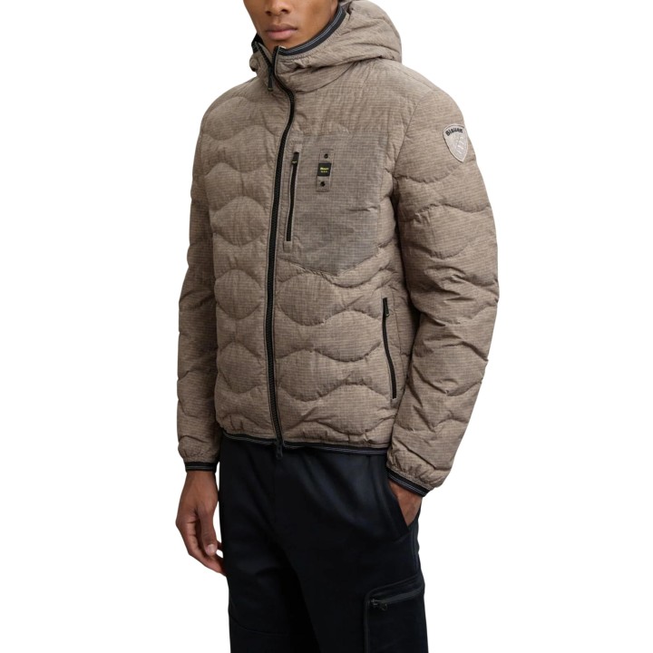 Chaqueta de hombre Blauer. Wave marrón 25WBLUC03074 vista tres cuartos