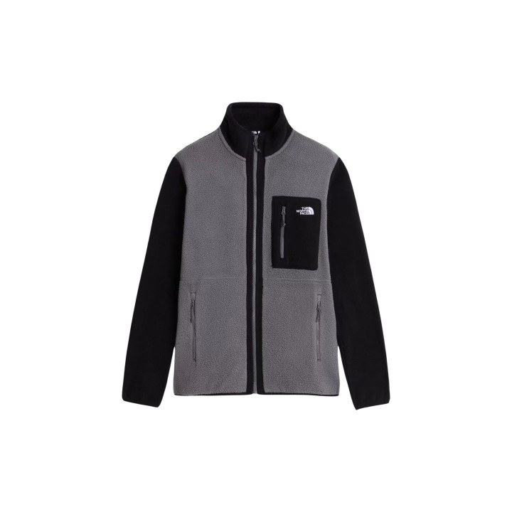 The North Face chaqueta polar gris para hombre M Yumiori Full Zip vista frontal de la prenda