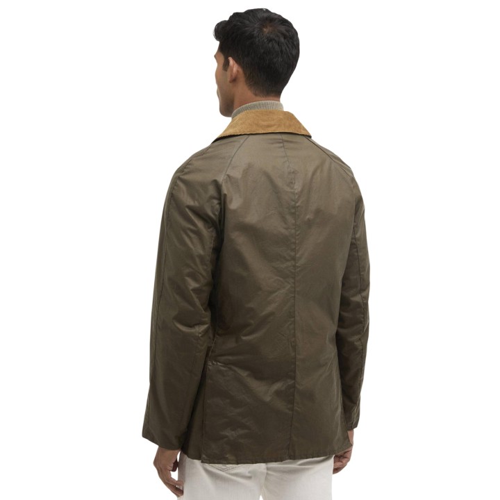 Barbour chaqueta de hombre Lightweight Ashby Wax MWX1377 verde oliva posterior