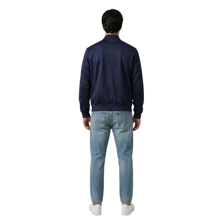 YOS chaqueta bomber azul para hombre P1340006 vista posterior